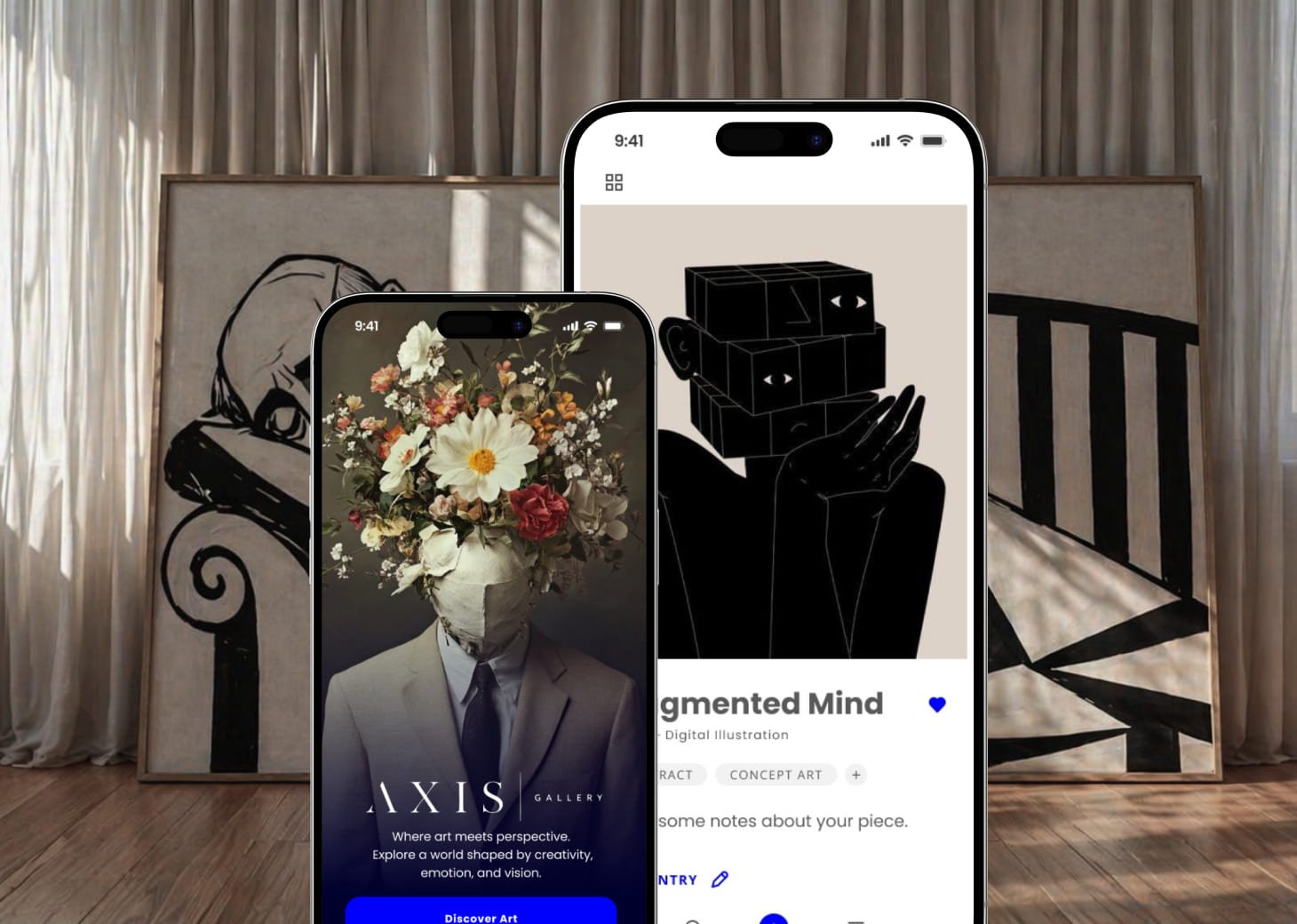 Axis Gallery art gallery app project preview